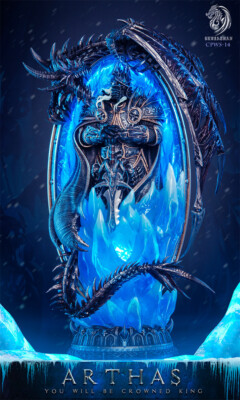 Lich King Arthas Resin Leviathan Studio WOW Statue Collectibles 30cm