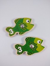 2 Green 3 Fish For Melissa  Doug Catch Count Wooden Fishing Game- Replacement