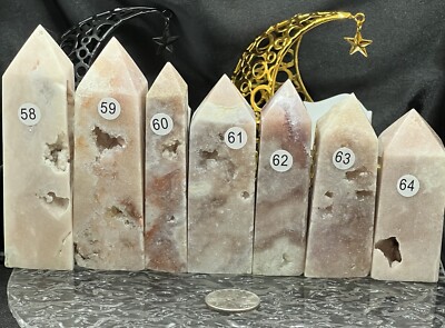 Natural Pink Amethyst Druzy Sparkly Vug Towers Free ship 
