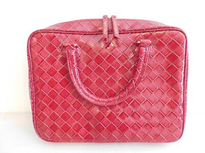 Estee Lauder Red Make Up Bag Large Leather Look 14