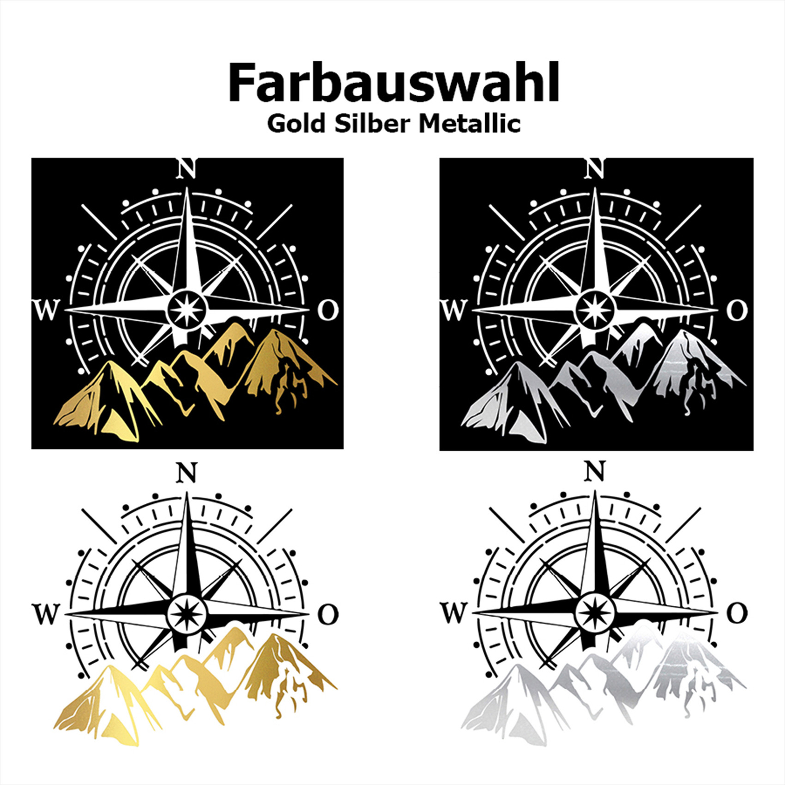 Finest Folia Bergpanorama Aufkleber 95x48,8cm - Schwarze Berge Mit Bäumen