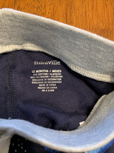 Miniville Boy’s 4 Piece 12M One Piece Shirt,Pants,Hat,Bib Space Theme New - Picture 3 of 8