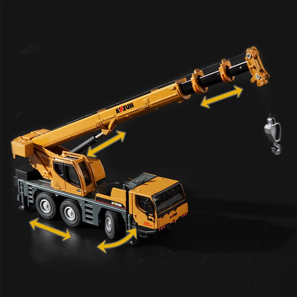 Camión grúa 1:50 modelo de vehículo de construcción diecast metal ingeniería juguete regalo Foto 4 de 4