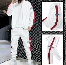 Mens 2Pcs Sets Tracksuit Sweatshirt Pants Bottoms Casual Sports Set Jogging Suit