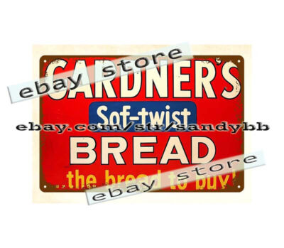 gardner's bread metal tin sign collective lic wall decoration