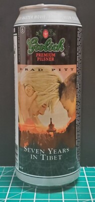 Grolsch Premium Pilsner Beer Can Brad Pitt Seven Years in Tibet Movie Can 1998