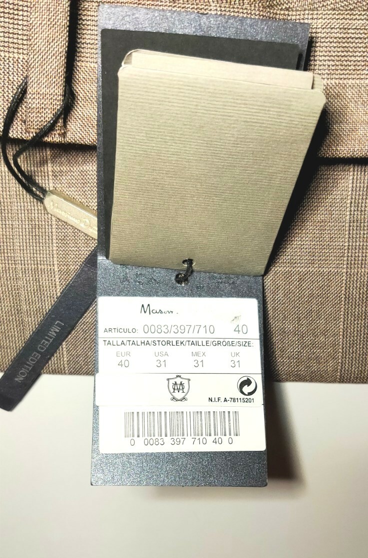 SALE! Massimo Dutti Mens 3-Piece Formal Check Suit in Brown & Brand New Trousers image 10