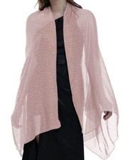 Starry Night Shawls and Wraps for Evening Dresses/Weddings H. Pink/Gold Stars