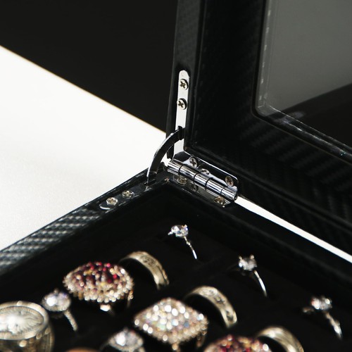Ring Organizer for Jewelry,Rings Display Case, Small Travel Jewelry Box,49 Slots - Picture 5 of 7