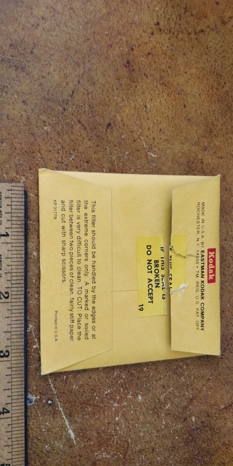 CC50Y Color Compensating Fliter 3" - 75mm Square Kodak gelatin filter - Image 2 of 4