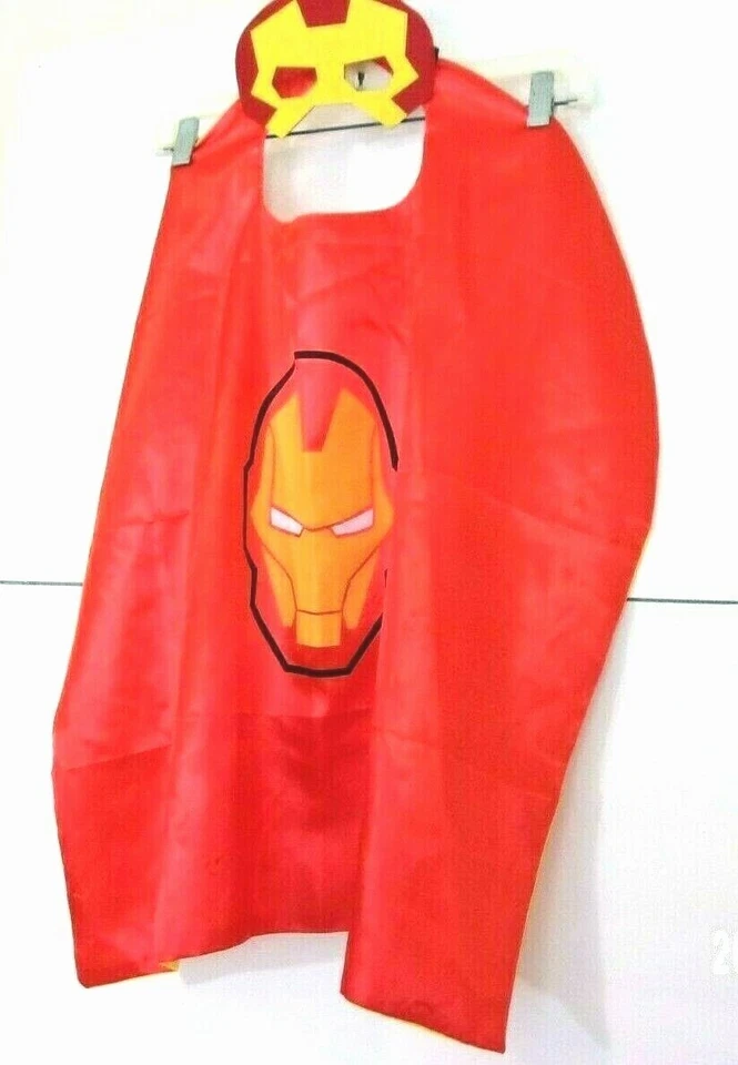 Disfraz de Halloween Rubíes Marvel Vengadores Iron Man Capa y Máscara Rojo Amarillo Foto 3 de 4