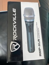Rockville RMP-XLR Dynamic Cardioid Professional Microphone W/ Cable Clip, Blac