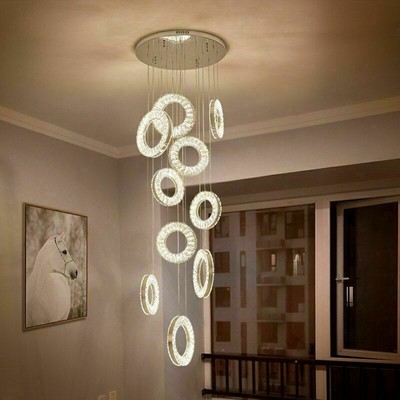 Staircase Light Chandelier Ceiling Fixtures Modern Lamp Luxury Villa Pendant 