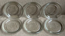 Six 1984 1980 Los Angeles USA Olympics Clear Nesting Thick Glass Round Coasters