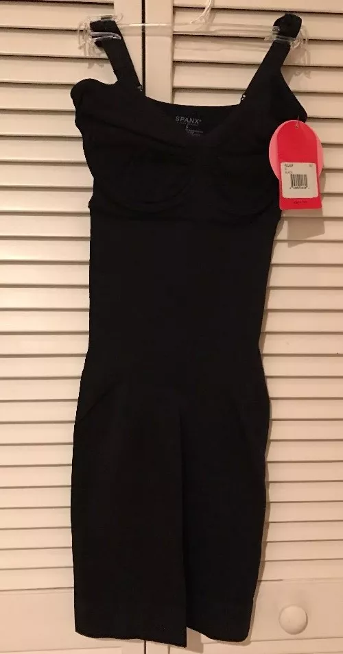 NWT Spanx Slim Cognito Full Slip Dress Style 392 Black Small Ret