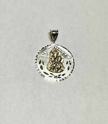 Silver & 14K Yellow Gold Our Lady of Mount Carmel "Virgen de las ...