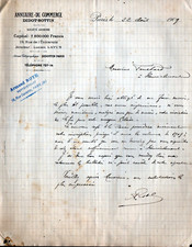 PARIS (VI°) ANNUAIRES DIDOT-BOTTIN "Lucien LAYUS / Armand ROTH" Lettre en 1909