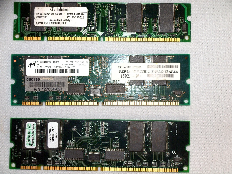 3 Ram Sticks 64 MB PC133-333 133MHz CL3 RAM - Image 2 of 2