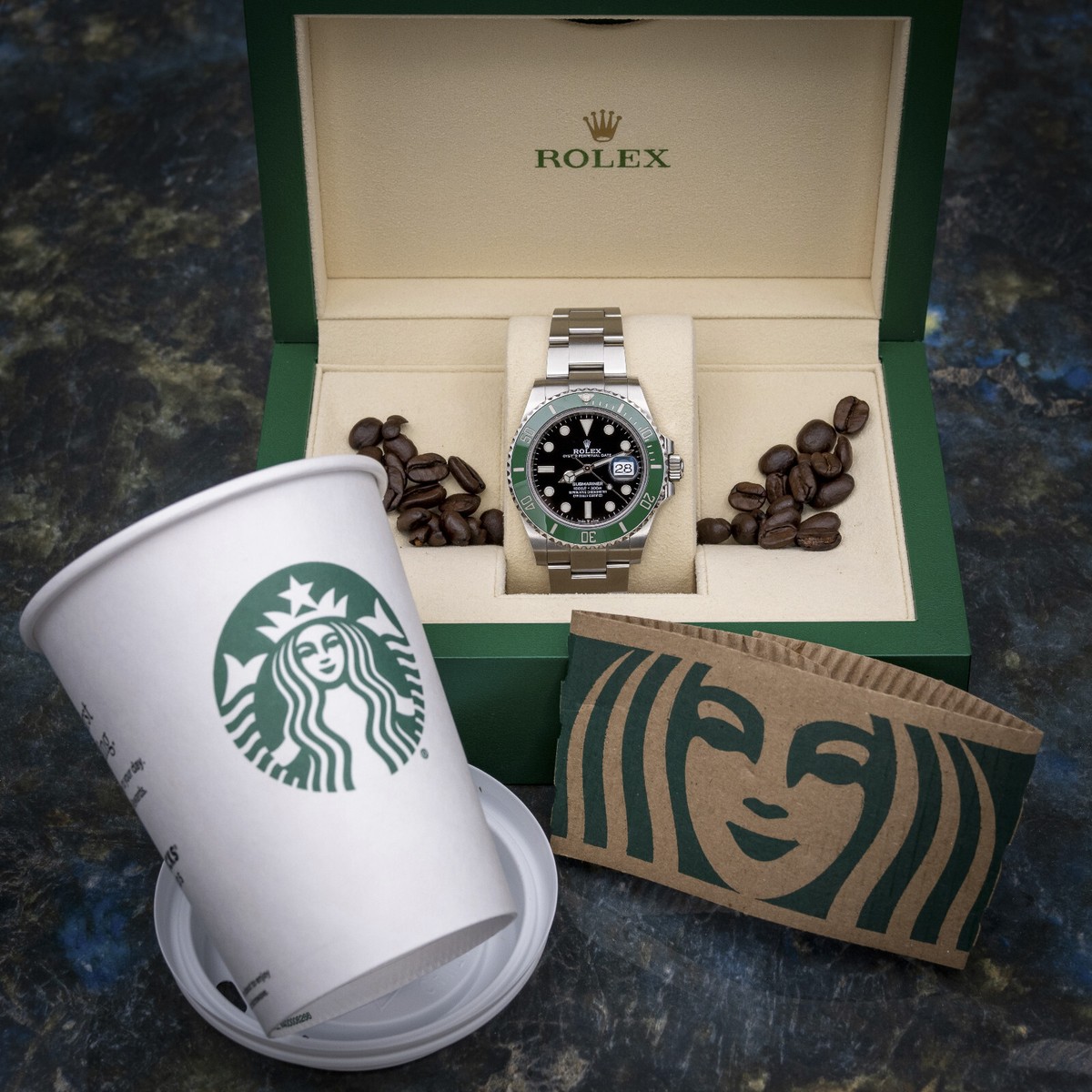 Rolex Submariner 126610LV Starbucks Silver Oyster Bracelet with