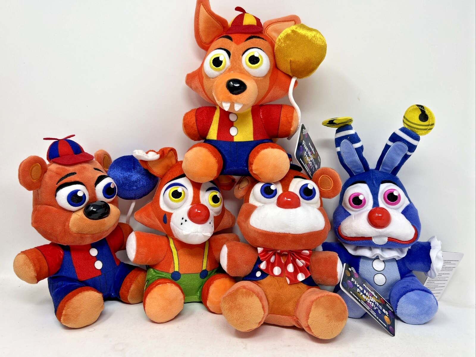 Five Nights at Freddy's FNAF Balloon Foxy Freddy Circus Bonnie Set of 5  Plush