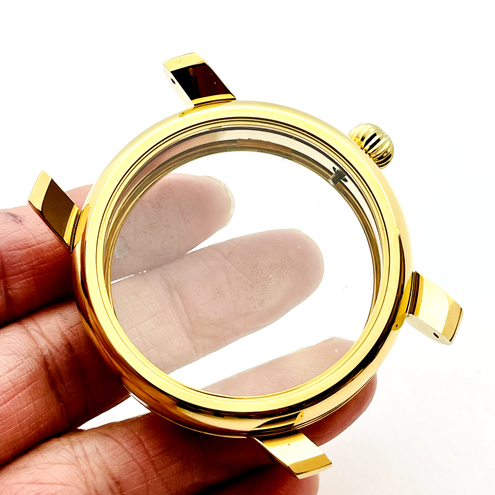 R3 - *(1)* WOW Size 16S WRISTWATCH Wrist Pocket Watch Display Case - Gold Plated