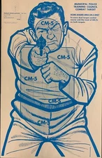MPTC Municipal Police Training Council Combat Target, 22-1/2" x 35", SHIPS FREE