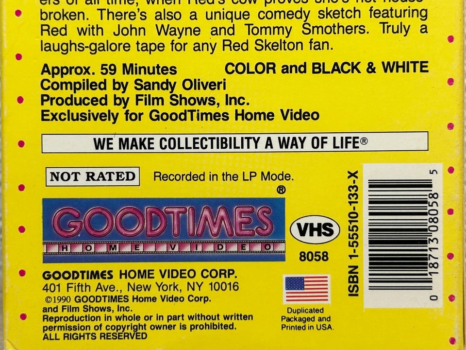 Vtg Red Skelton King Of Laughter VHS Color And Black & White - Image 4 of 4