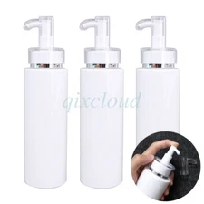 250ml White Plastic Lotion pump Bottles Creme Gel Cosmetic Container