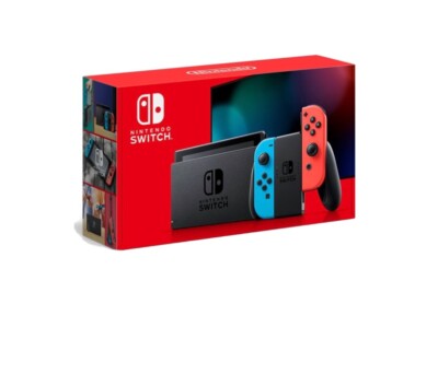 Nintendo Switch 青/赤 Nintendo Switch Console with Neon Blue & Red Joy-Con With Warranty