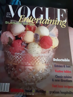 Vogue Entertaining  Magazine Australia Au  Summer 1988 1989