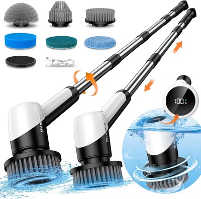 Electric Spin Scrubber Cordless - Lightweight Bathroom Cleaning Brush Scrubber
