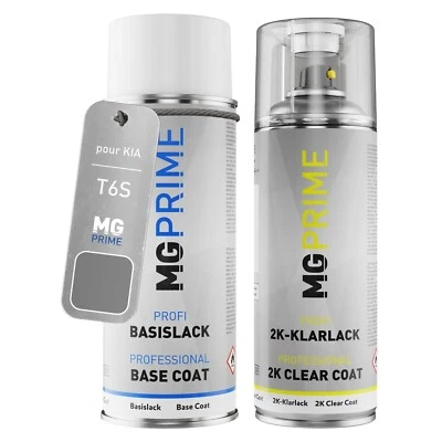 MG PRIME Peinture Voiture kit bombe aérosol 2C pour KIA T6S Titanium Silver Metallic