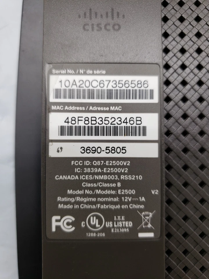 New CISCO E2500 Lynksys Advanced Dual Band Wireless-N Wi Fi Port Router Module - Image 2 of 4
