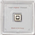 GEIGER EDELMETALLE 1 GRAM 999 FINE SILVER SQUARE BAR IN CASE COA