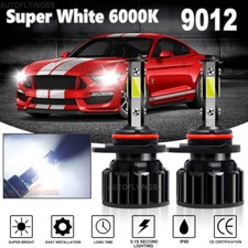4 Side 9012 LED Headlight Super Bright Bulbs Kit White 360000LM High/Low Beam 2x