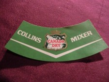 FLASCHENHALS-ETIKETTEN CANADA DRY COLLINS MIXER - NEU