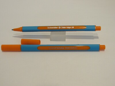  SET OF 2 SCHNEIDER BALLPOINT PEN SLIDER EDGE XB - ORANGE - 152203