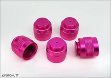 HPA/CO2 Paintball Tank Valve Thread Savers Protector Cap HOT PINK 5pcs NEW COLOR