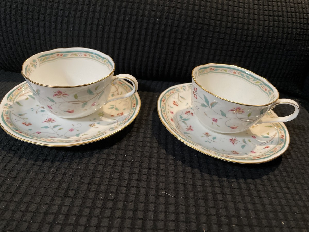 2 Noritake tea Cups & Saucers High Quality Fine Bone China, Hana