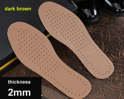 2pairs Real Leather Insoles Male Shoe Insert Boot Women Mens