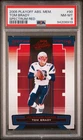 2005 PLAYOFF ABSOLUTE MEMORABILIA SPECTRUM RED #90 TOM BRADY PSA 8