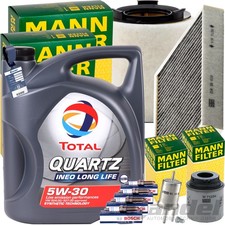 MANN INSPEKTIONSPAKET+5L TOTAL 5W-30 MOTORÖL passend für AUDI A1 VW POLO 6R1 TSI