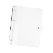 Clear A4 Binder Silver 4 Rings Budget Binders Loose Leaf Folders Refillable S...