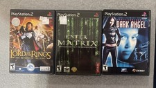 3 PS2 Games The Lord of the Rings Return of King Official & Matrix & Dark Angel