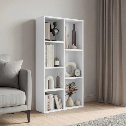 SALE 7 Cube Storage Unit Bookcase Shelving Bedroom Living Room White