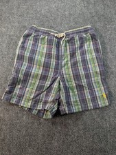Vintage Y2K Polo Ralph Lauren Boys Plaid Swim Shorts Size Small 8 10 Swim Trunks