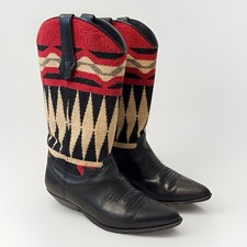 Seychelles VTG Women s Leather & Tapestry Wes...
