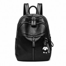 Luxury Waterproof Women s Leather Black Backpack