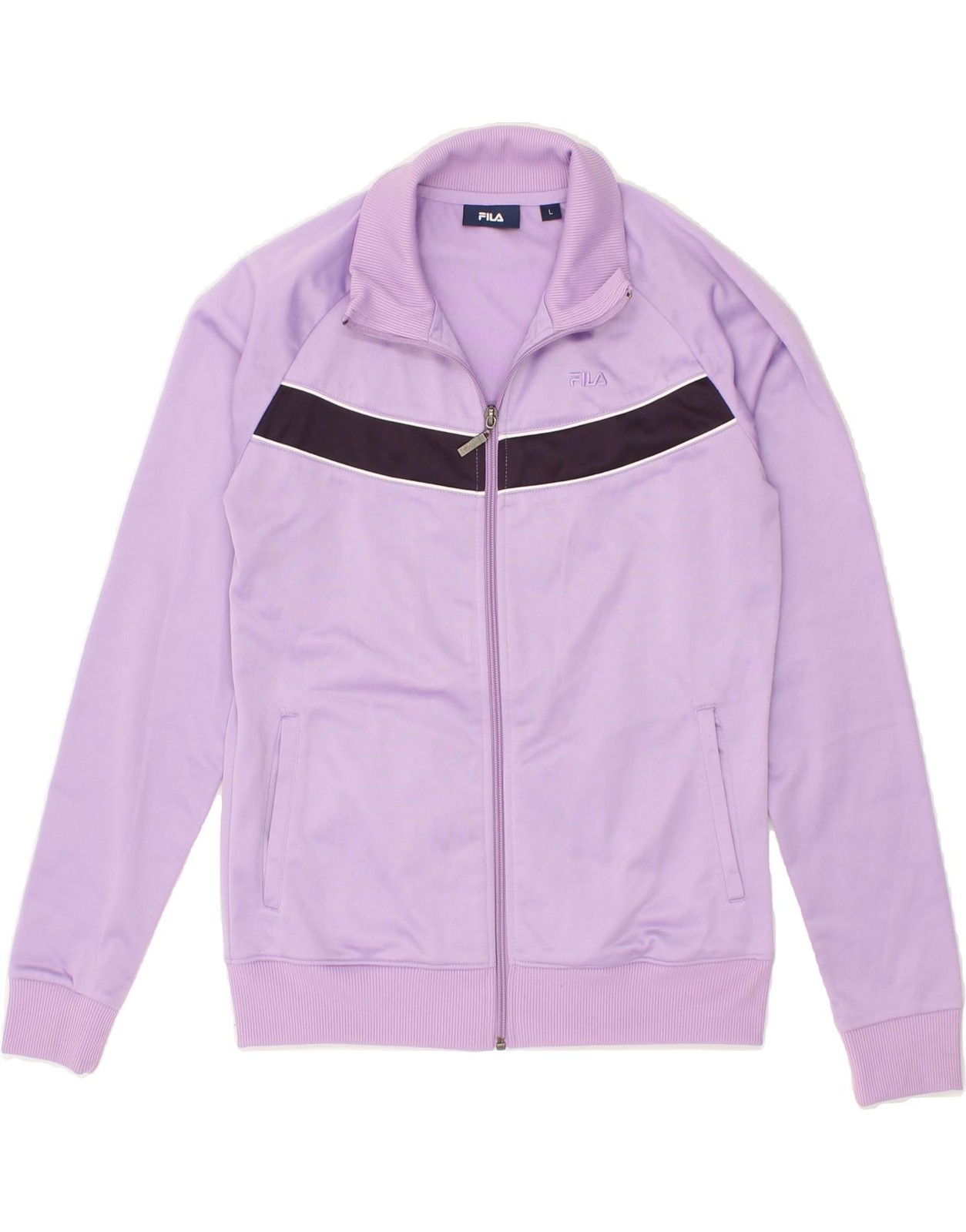 FILA giacca tuta donna top UK 14 grande viola poliestere BQ24