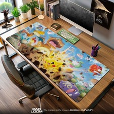 Pokemon Pikachu Battle Charge Mouse Pad, Anime Gaming Desk Mat